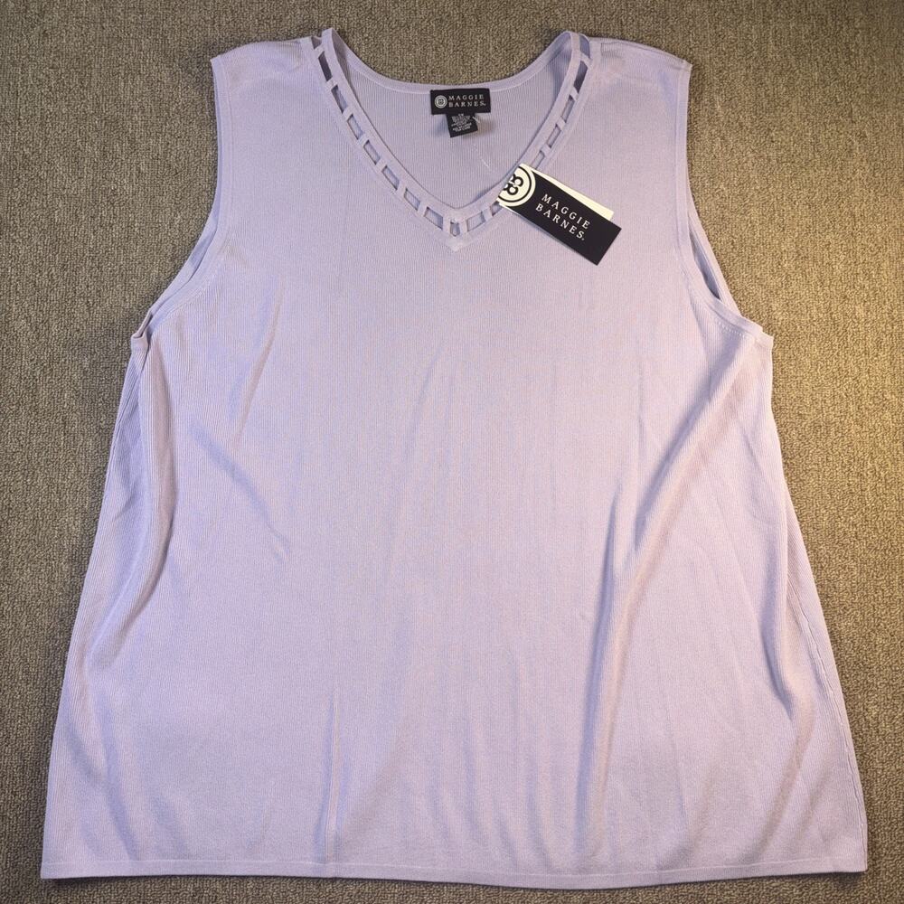 Maggie Barnes VTG Women’s Sleeveless Top Purple 2X NWT